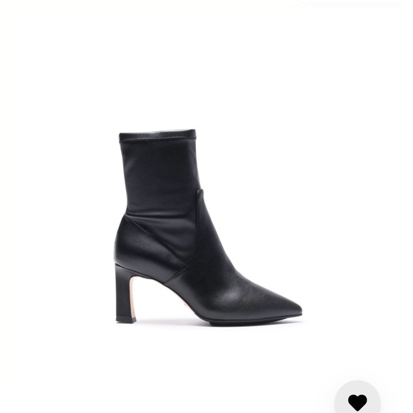 Scarlett Chase Portia 75 Onyx Vegan Leather booties NIB 9 - Picture 1 of 6